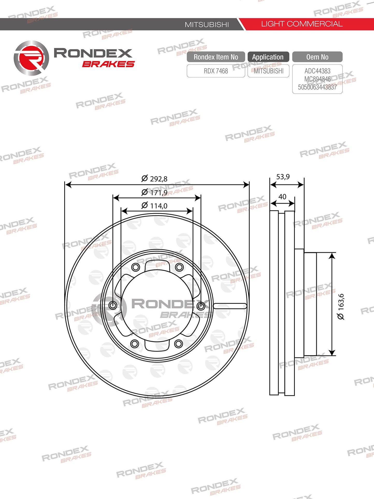 MITSUBISHI 63.6 3T RDX 7468