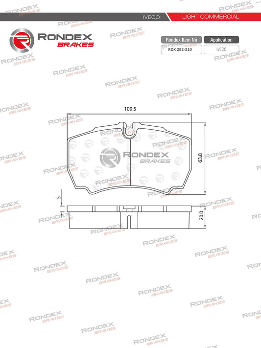 IVECO DAILY 50C, 65C, 35S (RR) RDX 292-210