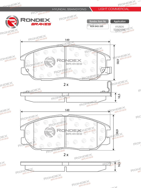 HYUNDAI H1 (2012-2017) (FR) RDX 842-165