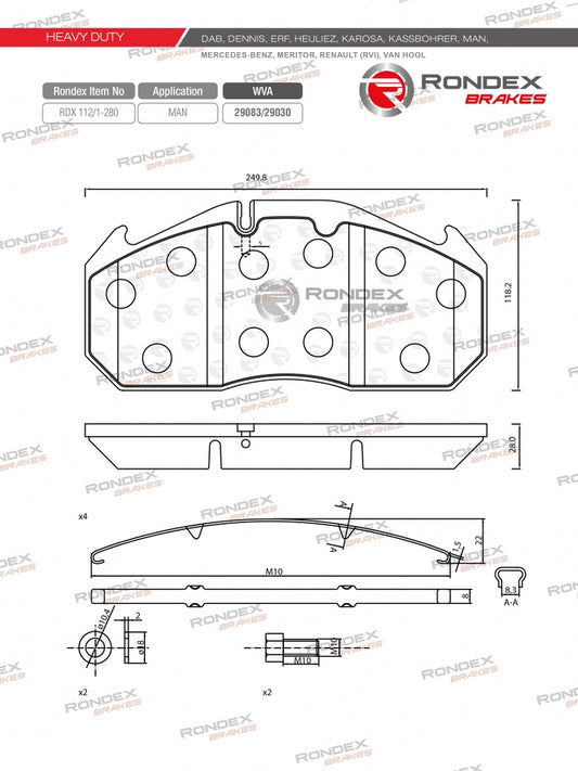 MAN, RENAULT, MERCEDES RDX 112/1-280