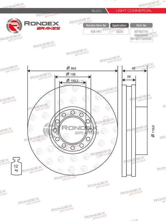ISUZU NQR 500 RDX 7477