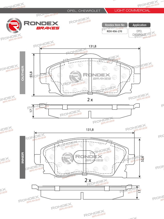 OPEL CORSA UTILITY, CHEVROLET UTILITY RDX 456-170