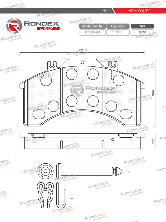 IVECO EUROCARGO (V1, V2, V3), EUROFIRE (FR) RDX 229-220