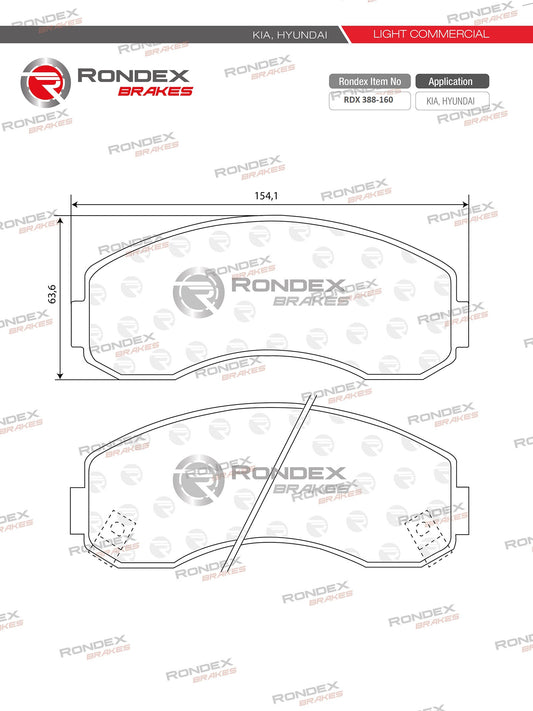 KIA PICK-UP, K2500, K2700 RDX 388-160