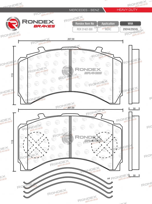 MERC ACTROS, AXOR (RR) RDX 314/2-300