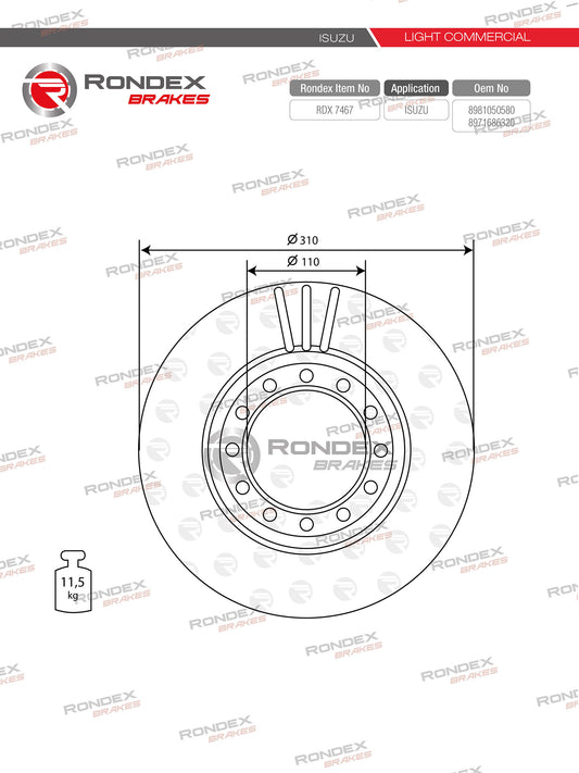 ISUZU NPR, NQR (FR) RDX 7467