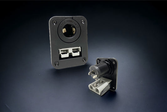 50A Connector Panel - Single with 12V Cigarette Lighter Socket