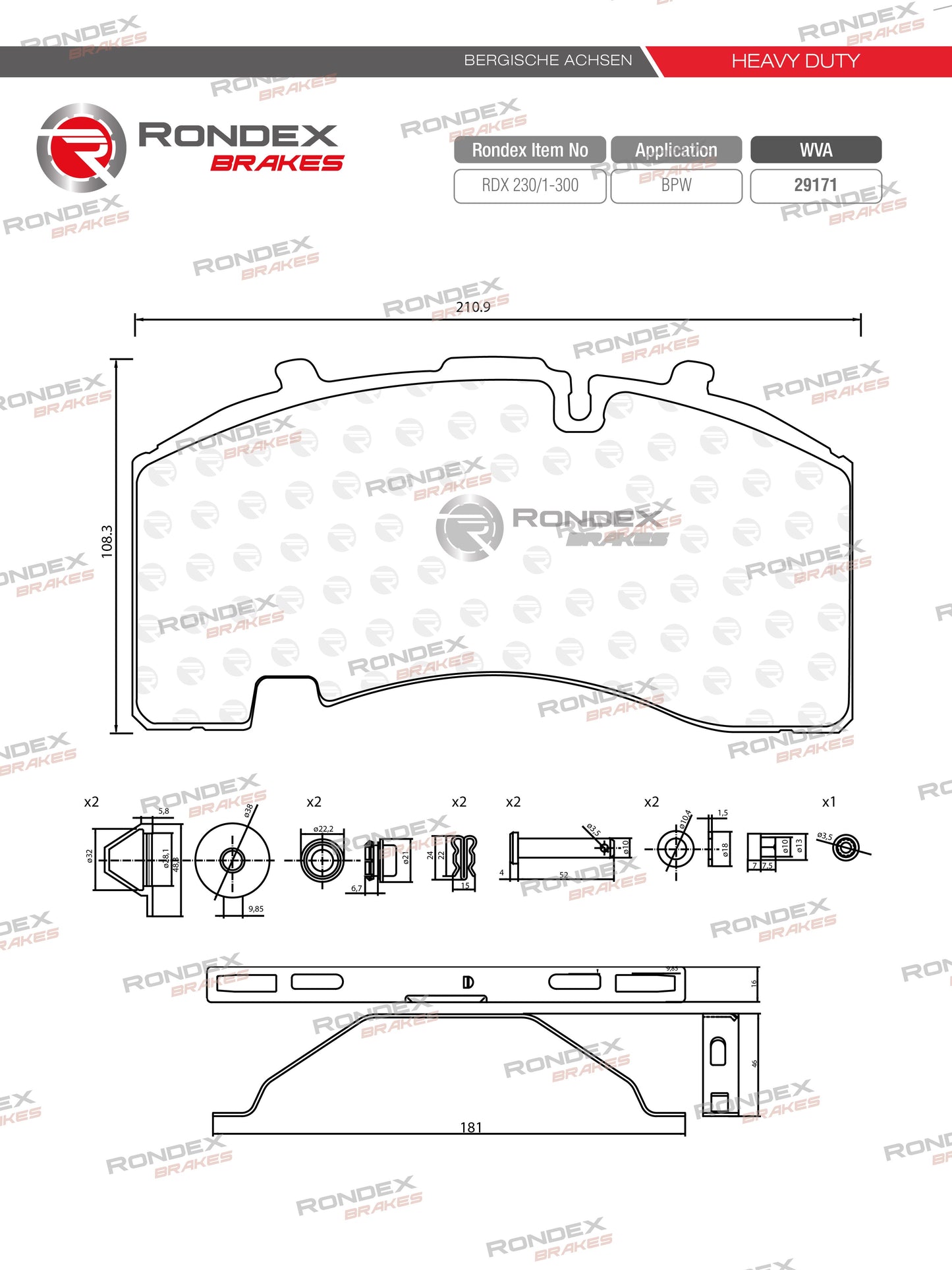 BPW TRAILER RDX 230/1-300