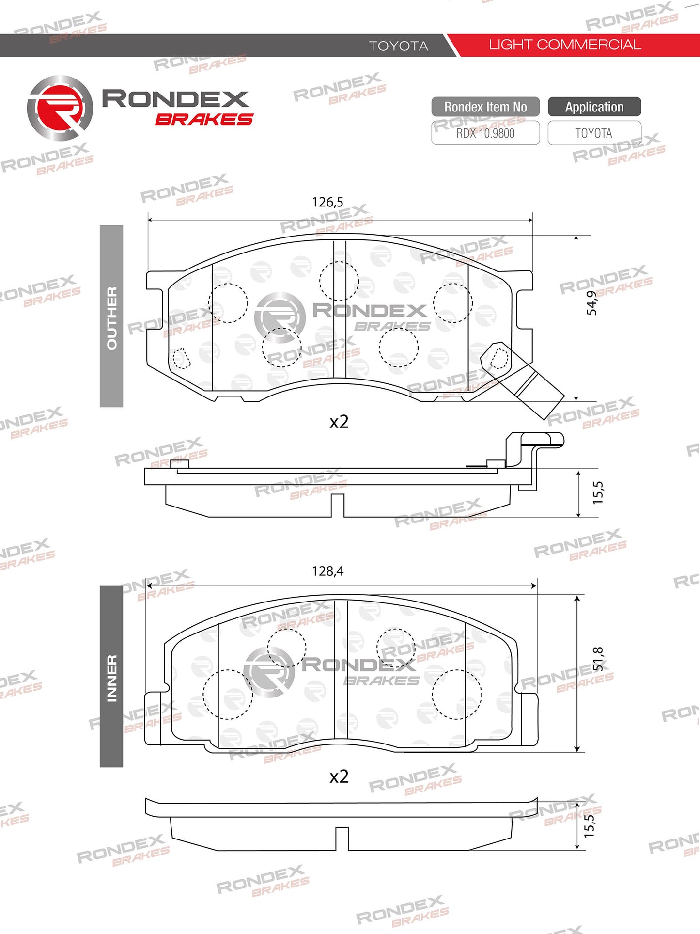 TOYOTA STALLION, VENTURA, CONDOR (FR) RDX 569-155