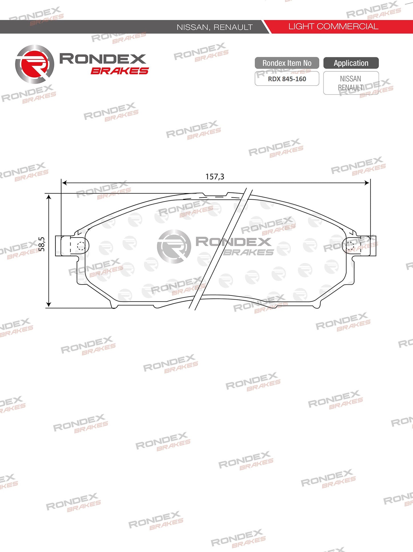 NISSAN NP300, PATHFINDER, RENAULT KOLEOS (V1) RDX 845-160