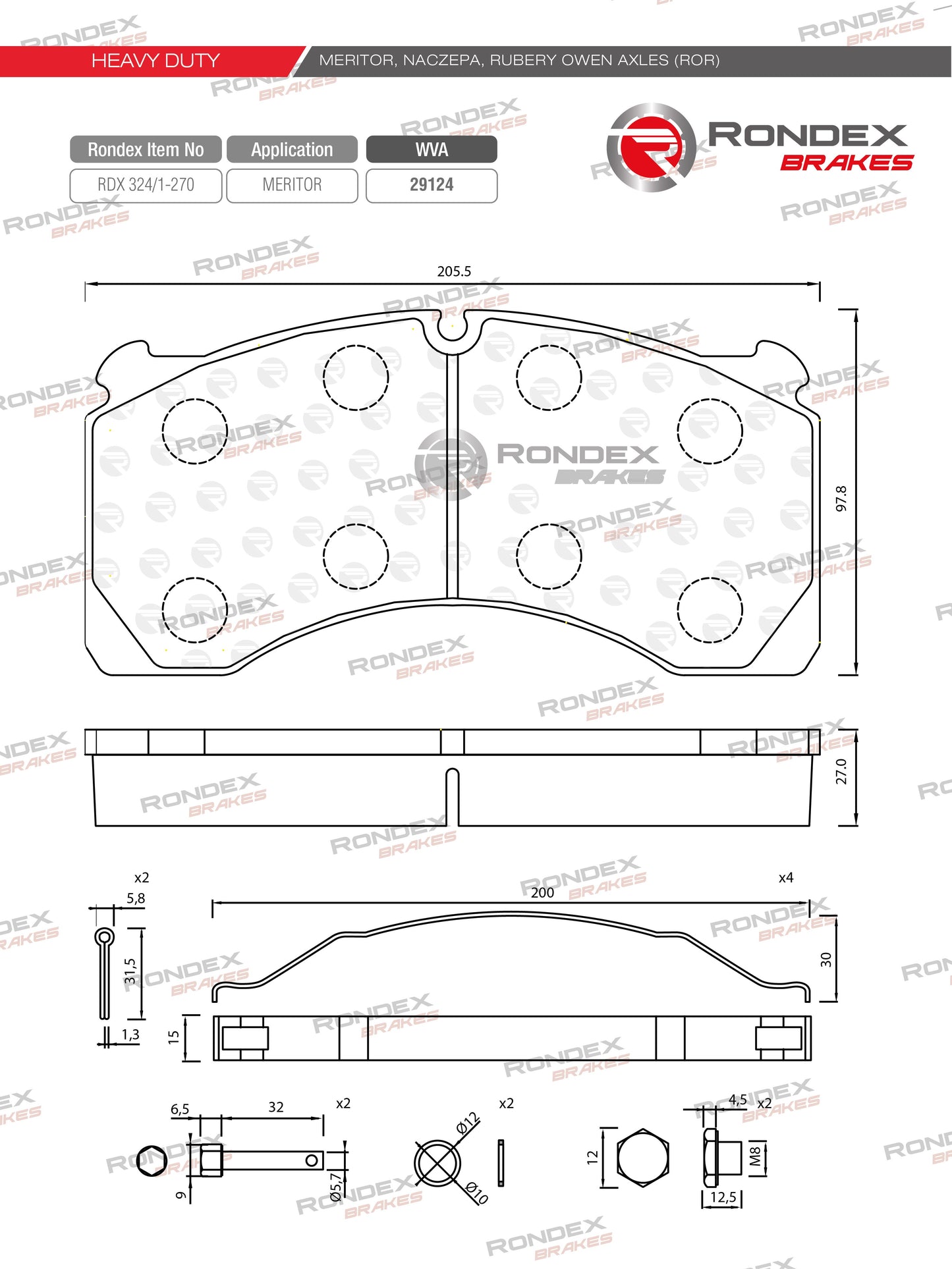 MERITOR, BELL, RUBERY-OWEN RDX 324/1-270