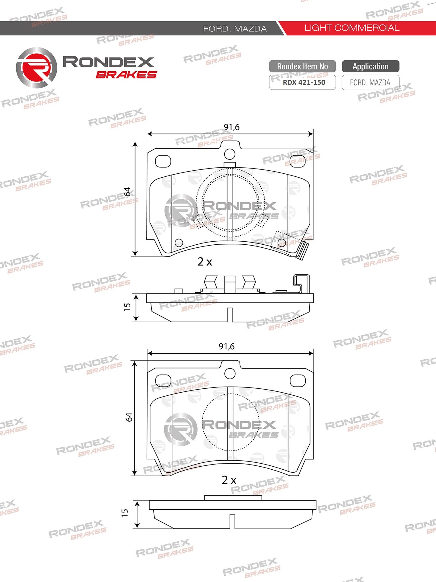 Ford Bantam, Mazda 323, Meteor, Rustler RDX 421-150