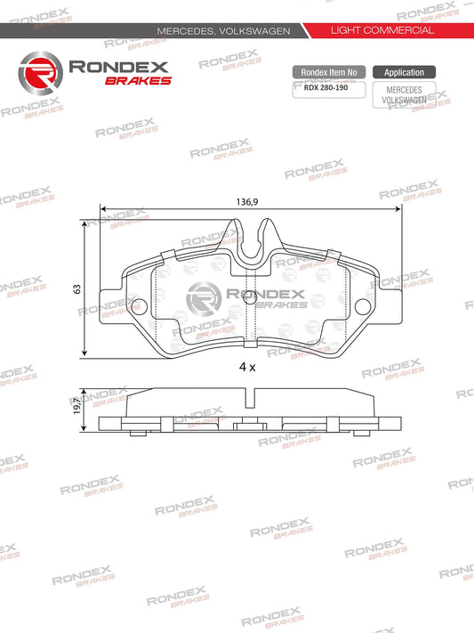 MERC SPRINTER, VW CRAFTER (Single Wheel) (RR)