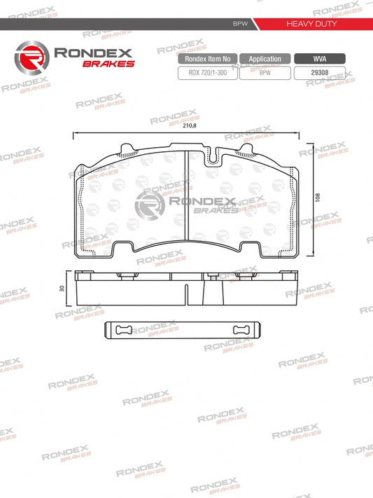 BPW TRAILER RDX 720/1-300