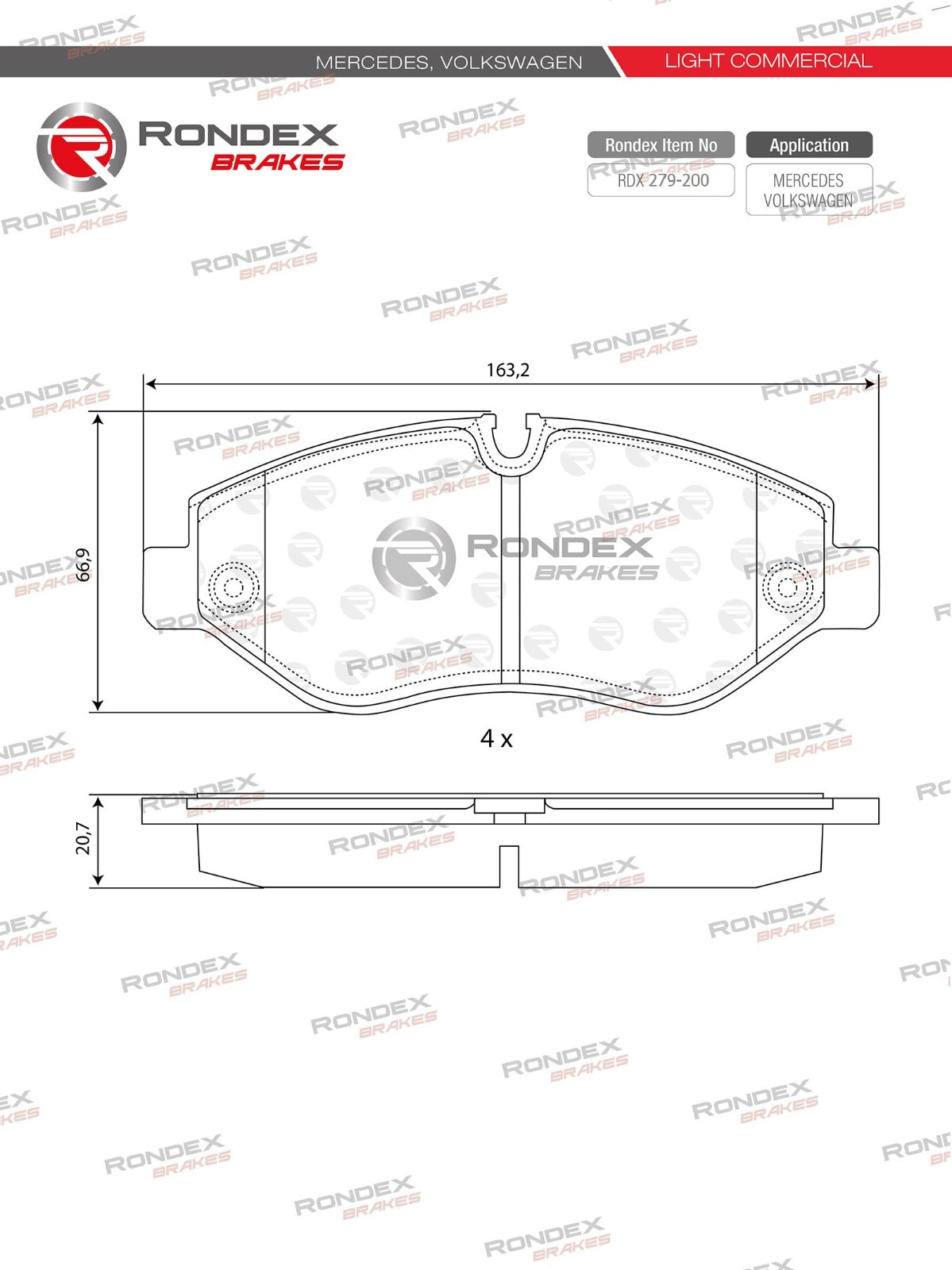 MERC SPRINTER, VW CRAFTER (Single Wheel) (FR)