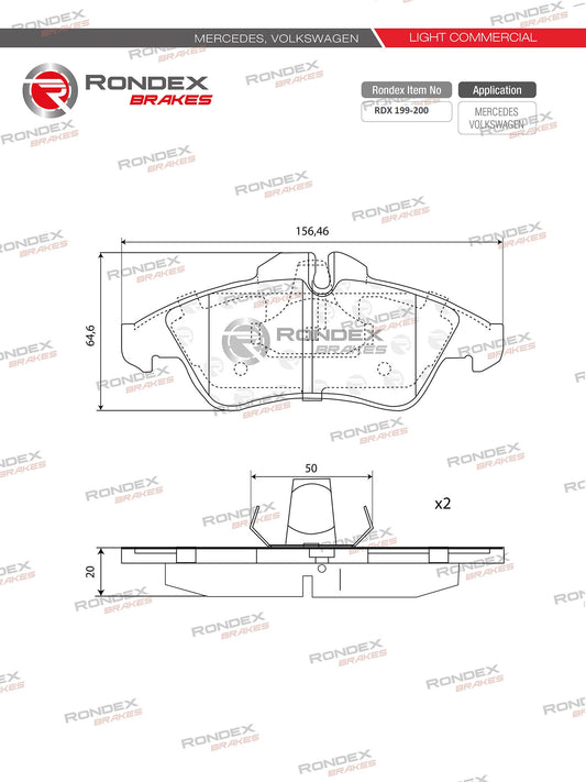 MERC SPRINTER (V1), 308, 312, VW LT 35 SERIES (Single Wheel) (FR)