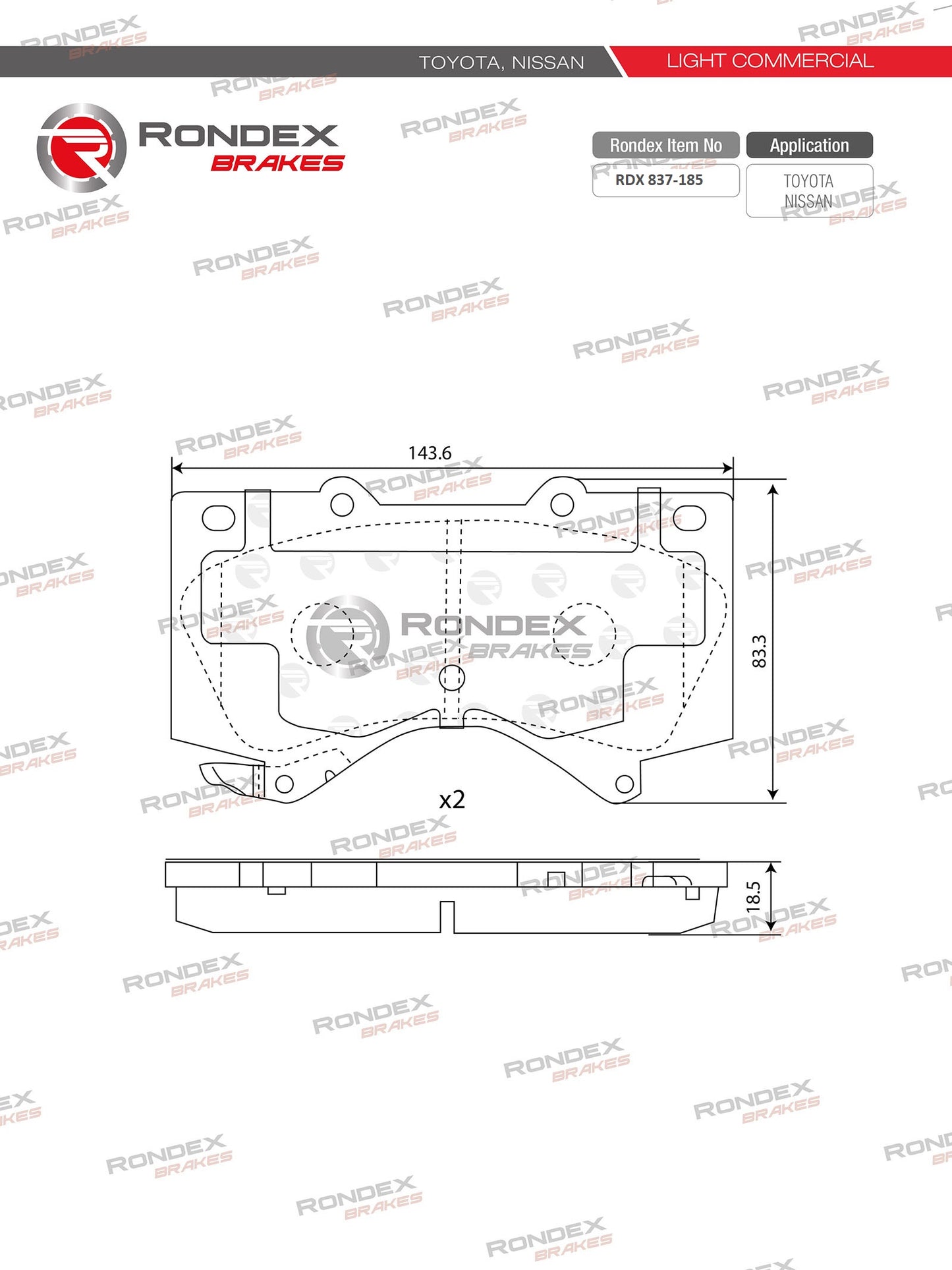 NISSAN PATROL, TOYOTA LAND CRUISER, PRADO (FR) RDX 837-185